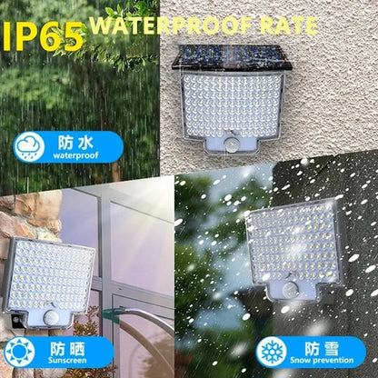 Solar LED Wall Lights – Motion Sensor, IP65 Waterproof, Remote