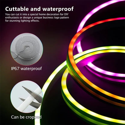 10M RGBIC TUYA LED Neon Strip Lights – Alexa & WiFi Control