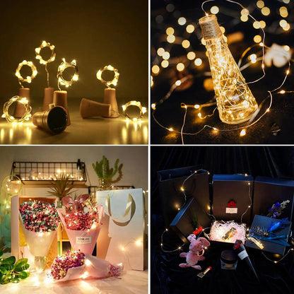 Solar Wine Bottle Lights – LED Waterproof String Light for Outdoor