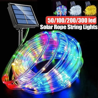 32m/22m/12m/7m Outdoor Solar Tube Rope LED Lights – Garden Decor