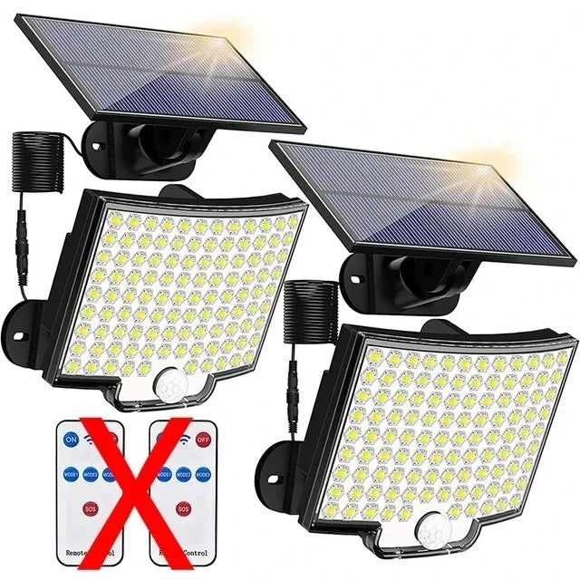 Solar LED Wall Lights – Motion Sensor, IP65 Waterproof, Remote