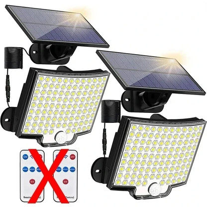 Solar LED Wall Lights – Motion Sensor, IP65 Waterproof, Remote