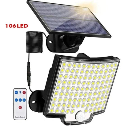 Solar LED Wall Lights – Motion Sensor, IP65 Waterproof, Remote