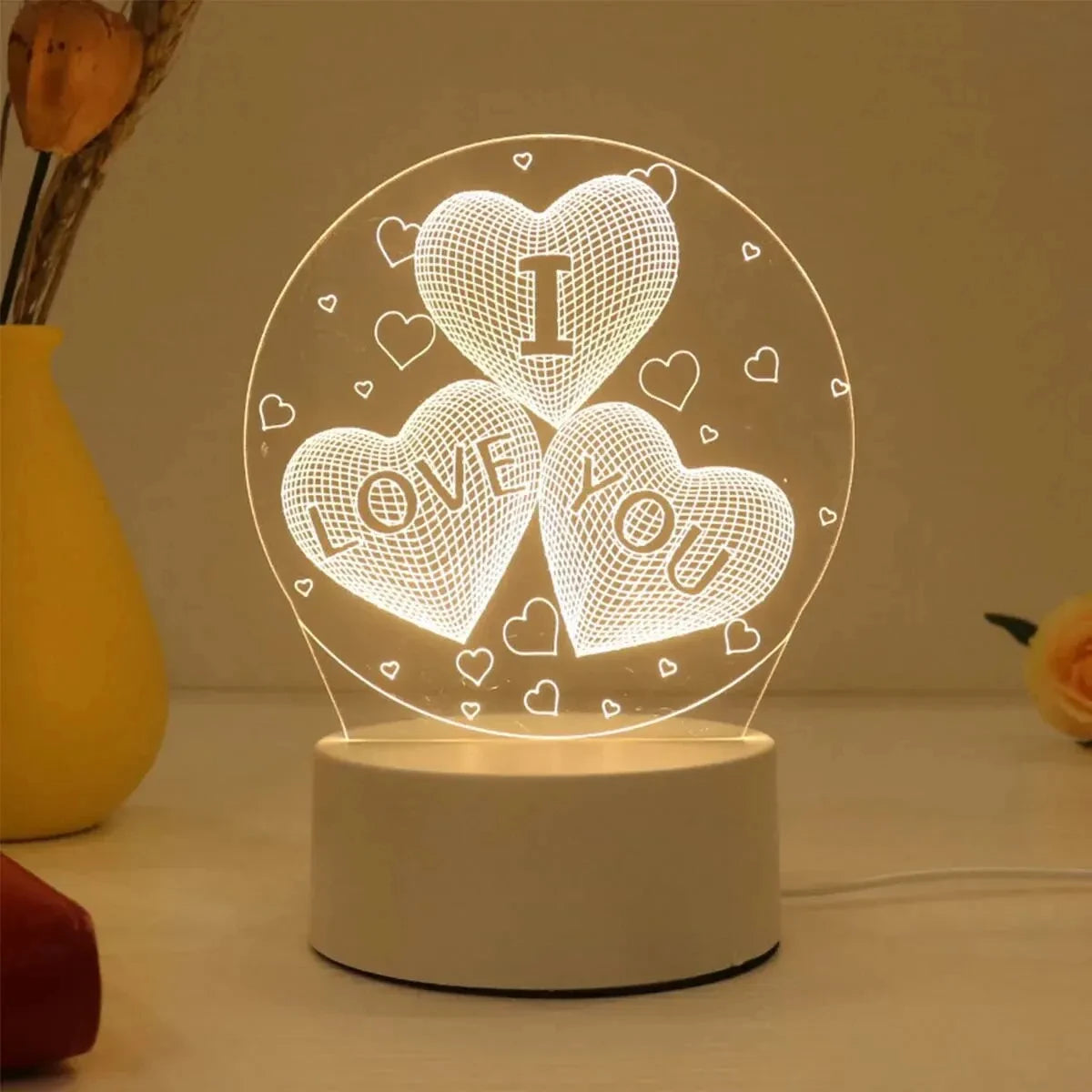 Creative Acrylic LED Night Light – Animal Shape Table Lamps