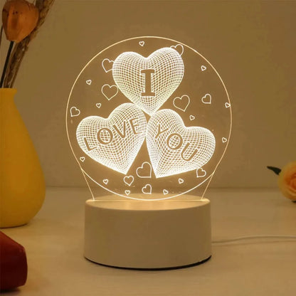 Creative Acrylic LED Night Light – Animal Shape Table Lamps