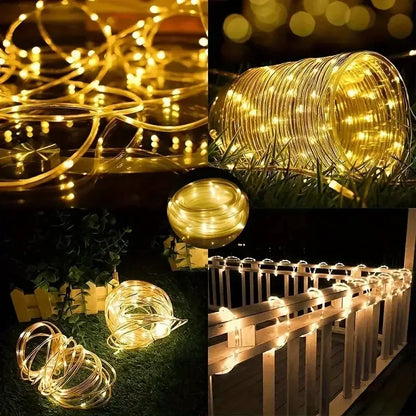 Solar LED Rope Lights – Waterproof 8 Modes for Outdoor Garden & Patio