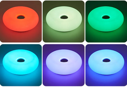 Bauhaus USB Table Lamp – RGB Donut Night Light for Bedroom Decor