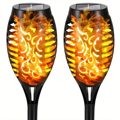 12 LED Solar Flame Lights – Waterproof Outdoor Torch Lamp