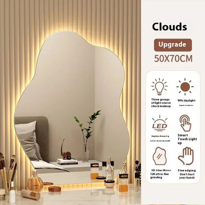 Nordic LED Mirror – Wall Bathroom Aesthetic Funky Home Decor
