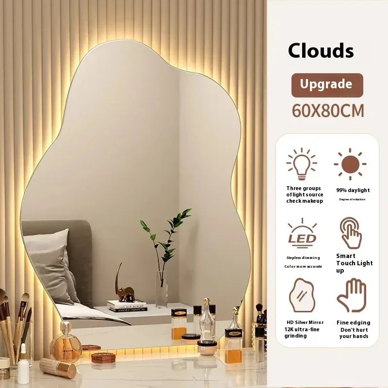 Nordic LED Mirror – Wall Bathroom Aesthetic Funky Home Decor