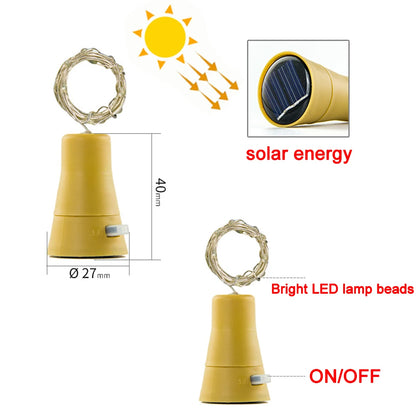 Solar Wine Bottle Lights – LED Waterproof String Light for Outdoor