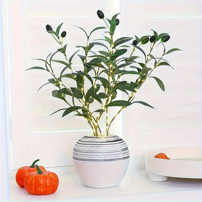 LED Green Olive Tree Light – Battery Indoor Decor