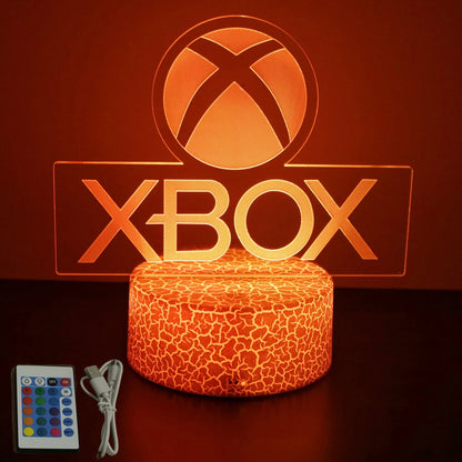 Neon Gamer 3D LED Night Light – RGB Gaming Room Lamp for Gifts