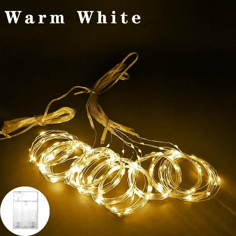 6M Christmas Curtain Lights – LED with Remote Control