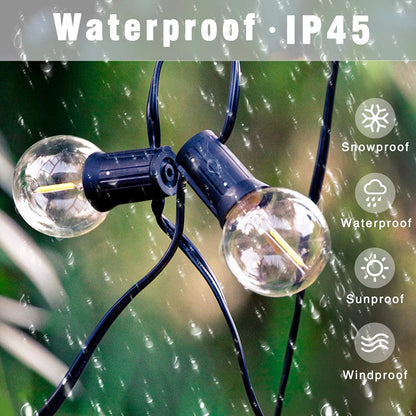 LED G40 Outdoor String Lights – Warm White Festoon Lights for Patio