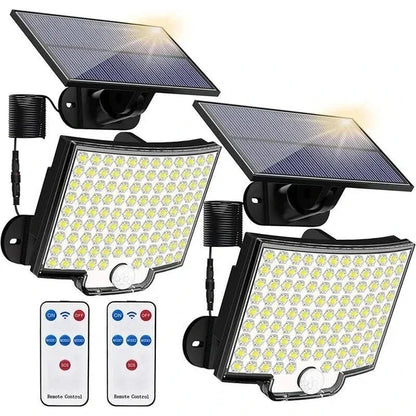 Solar LED Wall Lights – Motion Sensor, IP65 Waterproof, Remote