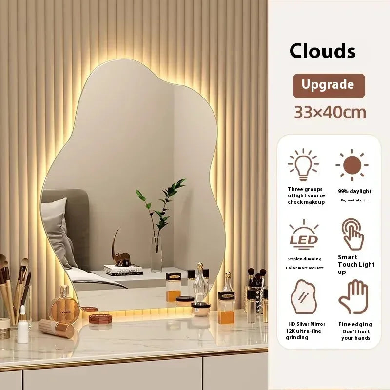 Nordic LED Mirror – Wall Bathroom Aesthetic Funky Home Decor