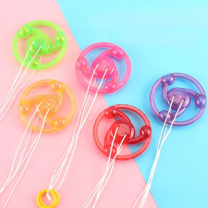 Luminous Flashing Hand Pull Flywheel Toy – LED Gyro Gift for Kids