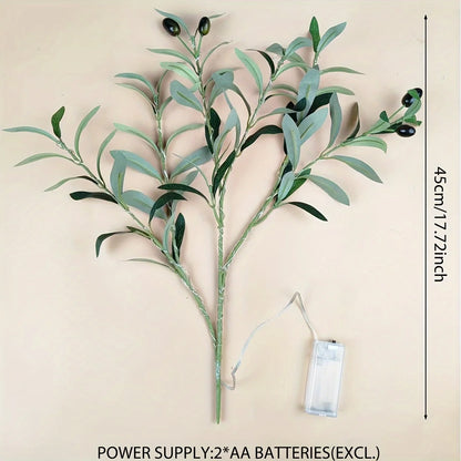 LED Green Olive Tree Light – Battery Indoor Decor