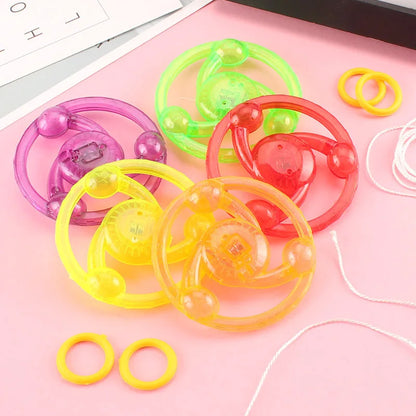Luminous Flashing Hand Pull Flywheel Toy – LED Gyro Gift for Kids
