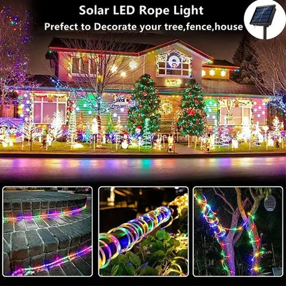 32m/22m/12m/7m Outdoor Solar Tube Rope LED Lights – Garden Decor