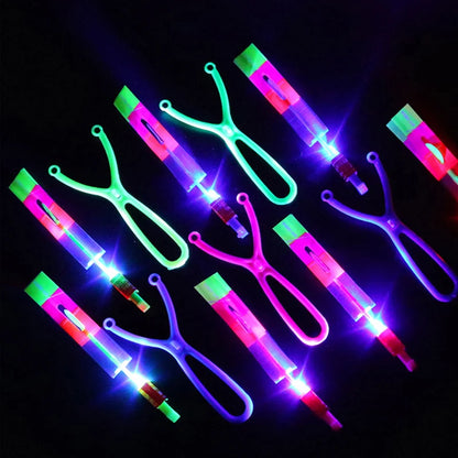 LED Light Arrow Toy – Glow in the Dark Outdoor Rocket Helicopter Toy
