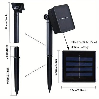 32m/22m/12m/7m Outdoor Solar Tube Rope LED Lights – Garden Decor