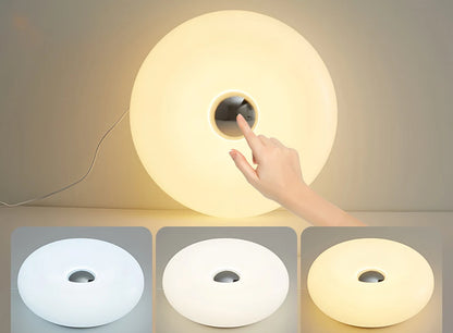 Bauhaus USB Table Lamp – RGB Donut Night Light for Bedroom Decor