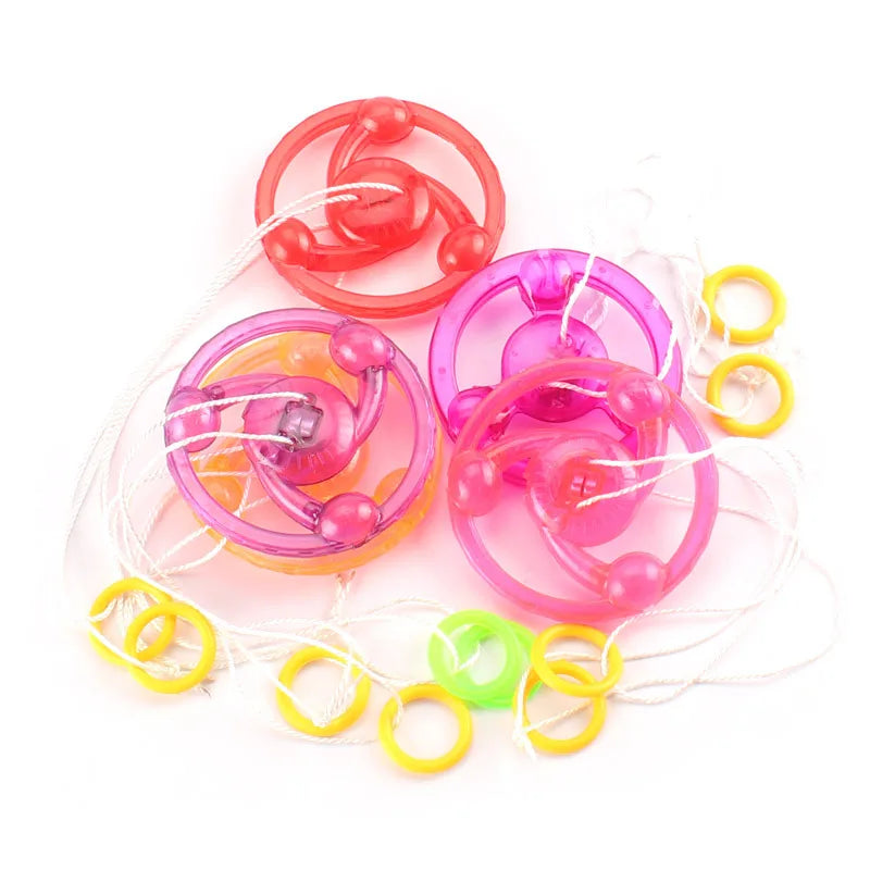 Luminous Flashing Hand Pull Flywheel Toy – LED Gyro Gift for Kids