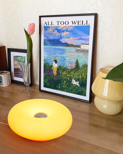 Bauhaus USB Table Lamp – RGB Donut Night Light for Bedroom Decor