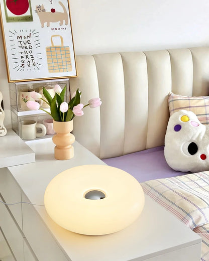 Bauhaus USB Table Lamp – RGB Donut Night Light for Bedroom Decor