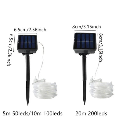 Outdoor Solar Tube Rope LED Light – Garden Party Decor