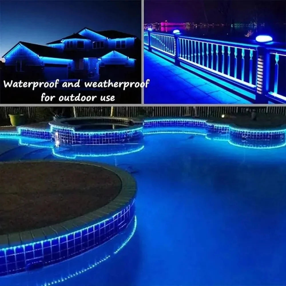 32m/22m/12m/7m Outdoor Solar Tube Rope LED Lights – Garden Decor