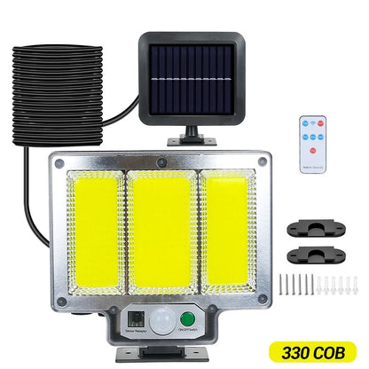 Solar LED Wall Lights – Motion Sensor, IP65 Waterproof, Remote