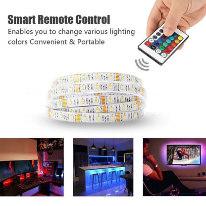 USB RGB LED Strip Lights - Colour-Changing Ambience for TV & Kitchen