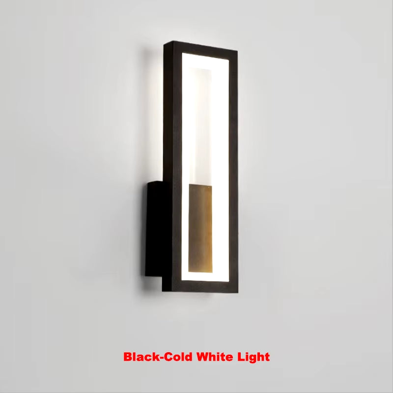 Modern Minimalist Wall Lamps Home Decor Living Room Bedroom Bedside 17W Ac96V-260V Led Sconce Black White Light Aisle Decoration