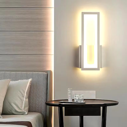 Modern Minimalist Wall Lamps Home Decor Living Room Bedroom Bedside 17W Ac96V-260V Led Sconce Black White Light Aisle Decoration