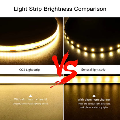 Zigbee COB LED Strip Smart Tuya Alexa Lights USB 5V Dimmable Neon LED Tape with Wifi Dimmer Controller Bedroom Room Kitchen Deco