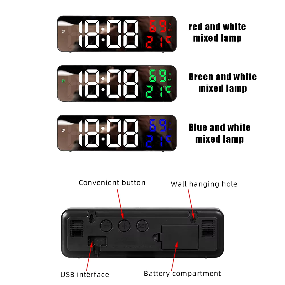 Led Digital Wall-Mounted Clock 