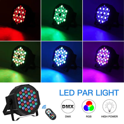 2PCS 36 Leds RGB Party  DMX Stage Effect Lighting 